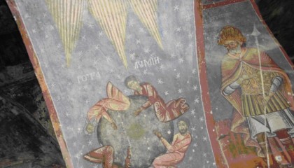 Frescă CONTROVERSATĂ care PREZICE SFÂRŞITUL LUMII, într-o biserică din România