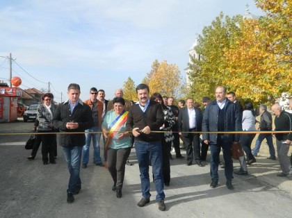 Strada principală din comuna Gurahonţ a fost reabilitată