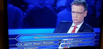 Klaus Iohannis, SUBIECTUL unei întrebări de 16.000 de euro la „Vrei să fii milionar?” din Germania