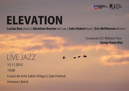 Quartetul Elevation aduce jazzul newyorkez la Arad