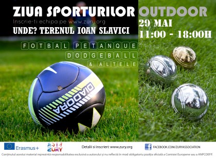 Asociația ZURY vă invită să participați la Ziua Sporturilor Outdoor!