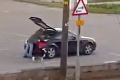 PIC: APEX 02/03/2016 A persistent beggar in a town centre has received death threats after he was ølmed getting into his sports car. Matthew Brinton, who is a regular feature in Bank Street, Newquay, Cornwall, with his border collie Hazel was videoed in his Audi TT at Mount Wise car park. But the 35-year-old said the car was bequeathed to him by his nan and was stolen soon after the film appeared on social media. More than 100 people have commented on the post, stating they feel conned after giving Matthew food and money as he was portraying himself as being homeless, when in reality he has somewhere to live in Newquay. He claims he has not eaten for days following the post as people have become less sympathetic to his situation and is putting his stay at a friend's house in Newquay under threat. This picture shows Matthew Brinton next to his Audi TT. ** SEE STORY BY APEX NEWS - 01392 823144 ** ---------------------------------------------------- APEX NEWS AND PICTURES NEWS DESK: 01392 823144 PICTURE DESK: 01392 823145