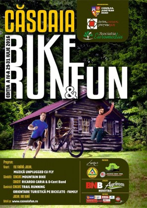 Mișcare și distracție la Căsoaia, în acest sfârșit de săptămână, la o nouă ediție a Bike Run & Fun