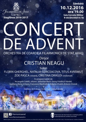 Concert de Advent, sub bagheta maestrului Cristian Neagu