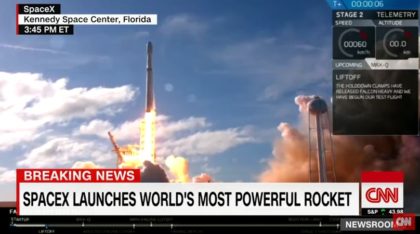 VIDEO/ Racheta Falcon Heavy a ajuns pe orbită