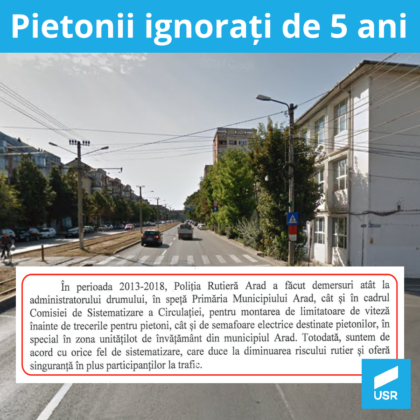 ACUZE GRAVE: „Primăria Arad nu dorește semafoare la școli”