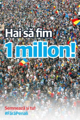 S-AU STRÂNS toate semnăturile necesare pentru campania #FărăPenali, dar lupta nu se încheie aici! USR a stabilit o nouă țintă: UN MILION de semnături!