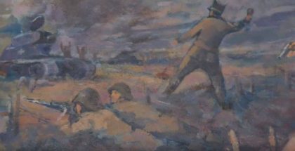 Tabloul „Scenă de luptă la Păuliș 1944”, exponatul lunii septembrie la Complexul Muzeal Arad