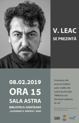 Biblioteca Judeațenă „Alexandru D. Xenopol” Arad vă invită la o întâlnire cu poetul Vasile Leac