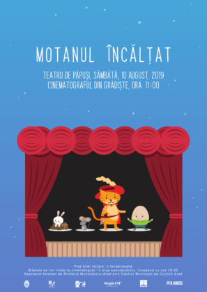 „Motanul încălțat” vine la cinematograful Grădiște, la un spectacol de teatru de păpuși