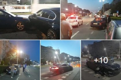 ACCIDENT cu ȘAPTE MAȘINI implicate, în Arad. VICTIMELE au ajuns la spital (FOTO)