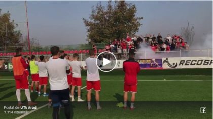 ARDE VESTUL! Suporterii UTA-ei și-au încurajat favoriții la ultimul antrenament înainte derby-ului cu Poli (VIDEO)