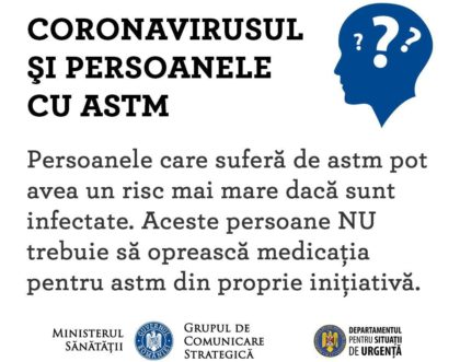 RECOMANDARE pentru persoanele care suferă de ASTM: NU OPRIŢI tratamentul din proprie iniţiativă