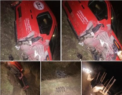 ACCIDENT: Impact cu un tractor NESEMNALIZAT (GALERIE FOTO + UPDATE)