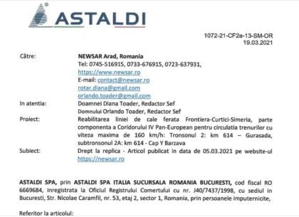 Astaldi neagă PROFANAREA de MORMINTE de la Păuliș. REPLICA reprezentanților companiei (DOCUMENT)