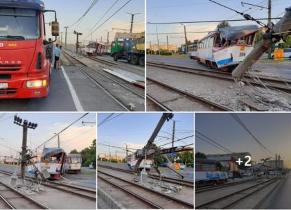 Un tramvai DERAIAT a făcut PRĂPĂD la Polivalentă (GALERIE FOTO) – UPDATE