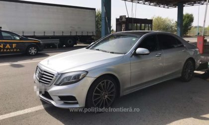 Mercedes S-Class, furat din Marea Britanie, găsit la Vărșand