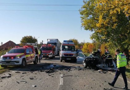 UPDATE/ DN 69 blocat între Arad și Timișoara în urma unui grav accident rutier (FOTO)