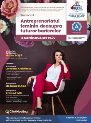 UVVG Arad promovează antreprenoriatul feminin