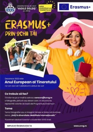 „Erasmus+ prin ochii tăi”, un concurs de artă și fotografie dedicat elevilor și studenților