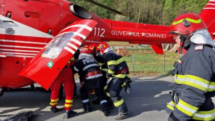 UPDATE/ Accident rutier pe DN79. Intervine elicopterul SMURD (FOTO)