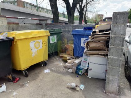 Firmele aruncă gunoiul la platformele asociațiilor de locatari. La fel și unii locuitori de la case. Ce spune Poliția