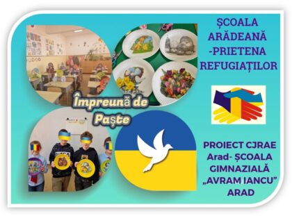 „Școala arădeană – prietena refugiaților”, un proiect inițiat de CJRAE