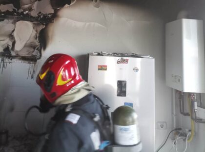 Incendiu la un imobil din Complexul Via Carmina. Proprietarul a suferit un atac de panică (FOTO)