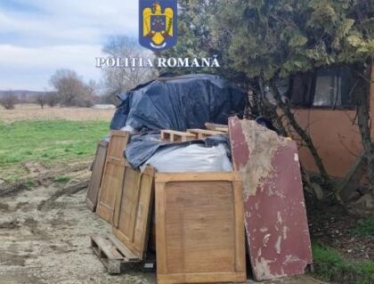Peste opt tone de substanțe periculoase, depozitate ilegal într-un sălaș din județul Arad