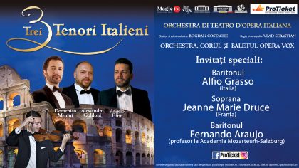 „Trei tenori italieni”, la Filarmonica de Stat Arad