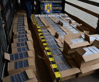 UPDATE/ Țigări de contrabandă, în valoare de aproape 3.000.000 de lei, confiscate de polițiști