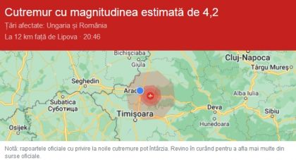 NEWS ALERT: Cutremur PUTERNIC în județul Arad (UPDATE)