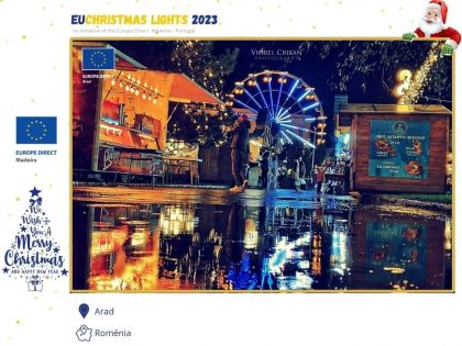 Târgul de Crăciun din Arad și luminile sale festive, prezentate în catalogul „EU Christmas Lights 2023”