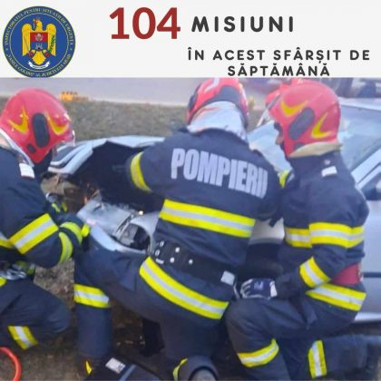 Bilanțul misiunilor pompierilor arădeni: 104 intervenții, în trei zile