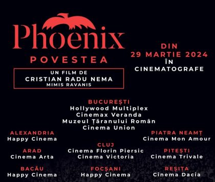 Filmul „Phoenix – Povestea”, în regia lui Cristian Radu Nema, la Cinematograful „Arta“ din Arad