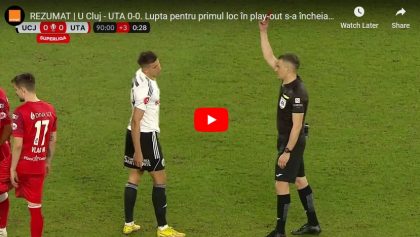După cum au jucat. Universitatea Cluj – UTA: 0 – 0 în derby-ul play-out-ului (VIDEO)