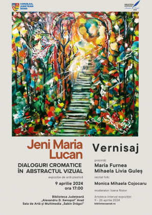 „Dialoguri cromatice în abstractul vizual”, la Bibliotecă Județeană Arad
