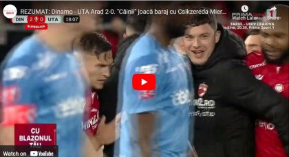 Dinamo – UTA (2 – 0), un meci salvator pentru „câini” (VIDEO)