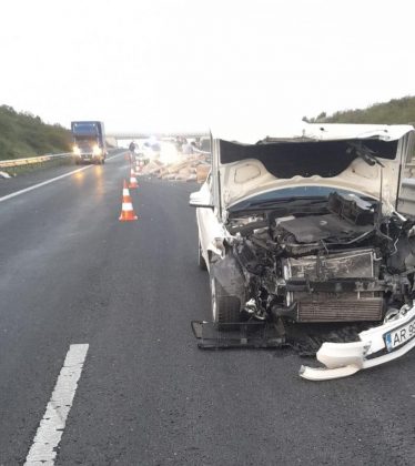 Accident pe Autostrada A1, între Arad și Timișoara (FOTO)