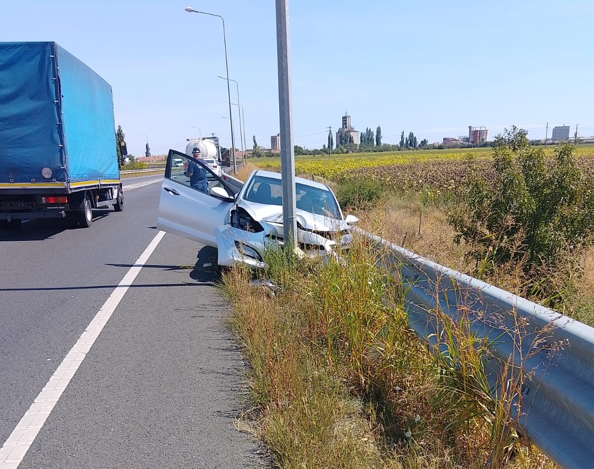 Trafic îngreunat pe Autostrada A1, la Arad. Un vehicul a intrat pe contrasens