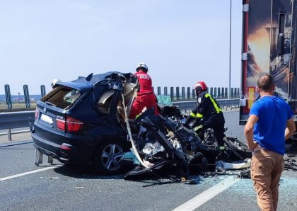 Accident GRAV pe Autostradă, la Arad (FOTO)