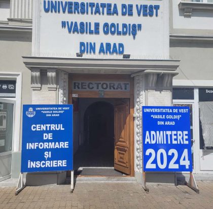 Se redeschide platforma de înscrieri la Universitatea de Vest „Vasile Goldiș” din Arad