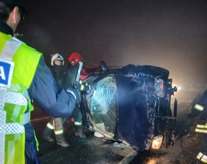 Accident la intrarea în orașul arădean Pecica (FOTO)