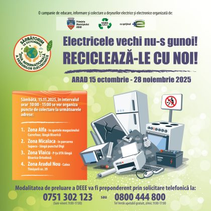 Campanie de colectare a deșeurilor electrice în Arad