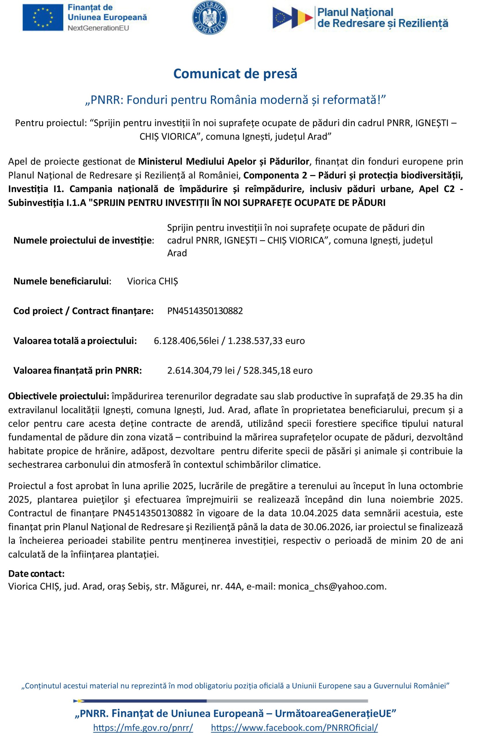 COMUNICAT DE PRESĂ item-thumbnail