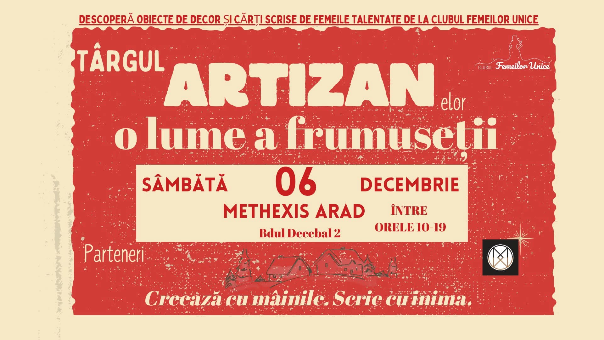 Clubul Femeilor Unice dă startul „Târgului ARTIZANelor” – nu ratați evenimentul!