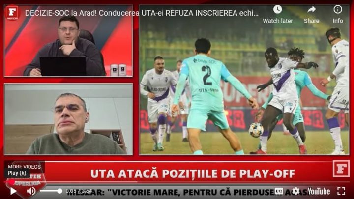 Fanatik.ro: „DECIZIE-ȘOC la Arad! Conducerea UTA-ei REFUZĂ ÎNSCRIEREA echipei în cupele europene” item-thumbnail