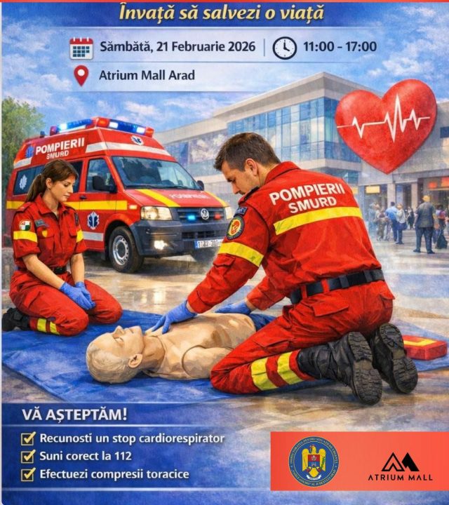 Maratonul lecțiilor de prim ajutor, la Atrium Arad. Învață să salvezi o viață item-thumbnail
