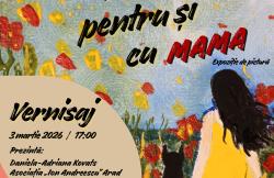 O poveste în culori despre iubire. O arădeancă și fiul ei de 5 ani își expun picturile la bibliotecă item-thumbnail