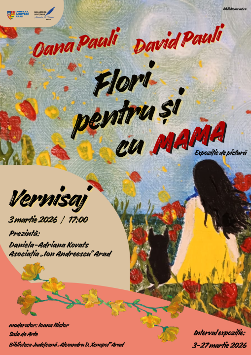 O poveste în culori despre iubire. O arădeancă și fiul ei de 5 ani își expun picturile la bibliotecă item-thumbnail